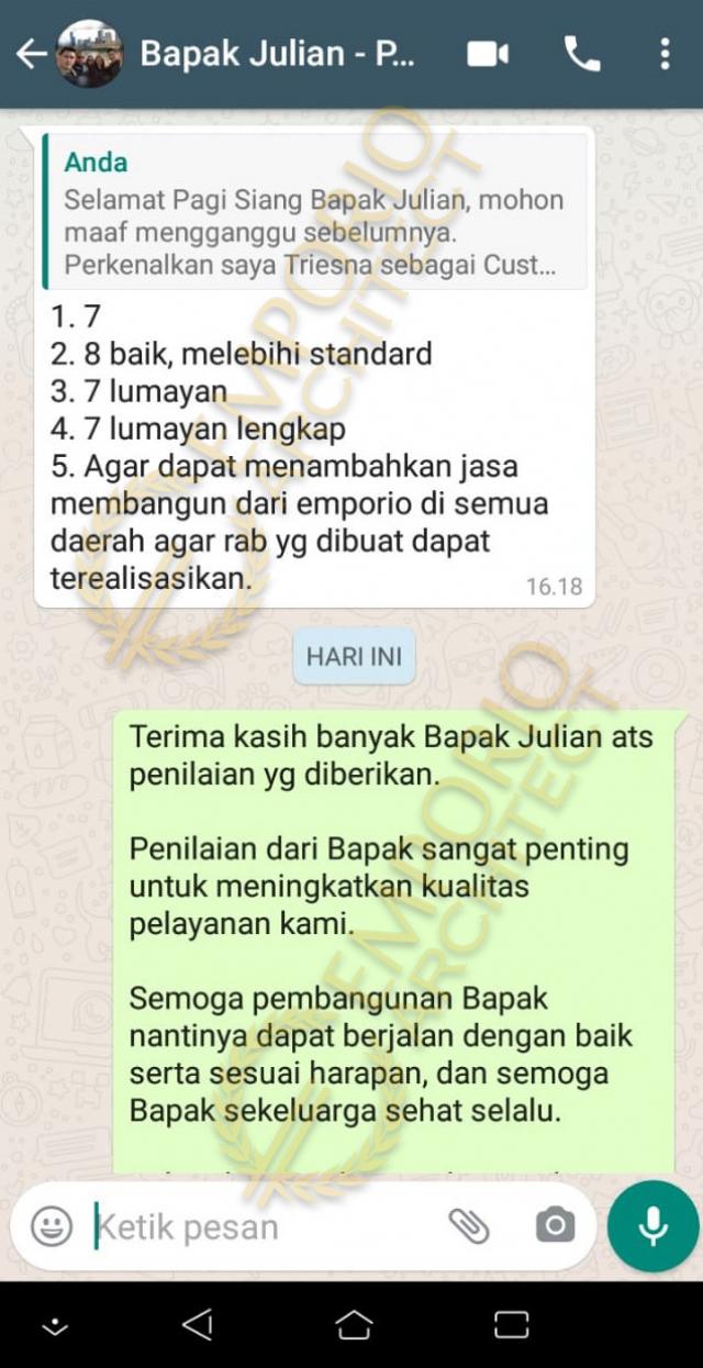 Testimonial Desain Rumah Modern 2 Lantai Bapak Julian