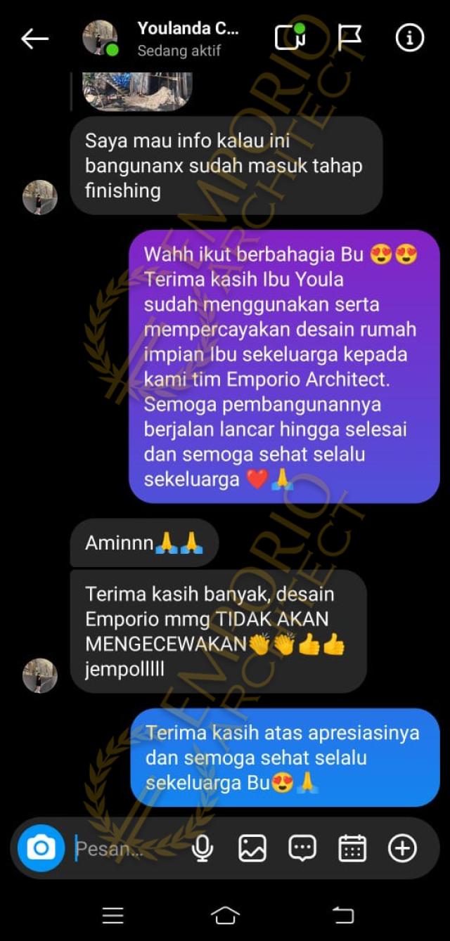 Testimonial Desain Rumah Modern 2.5 Lantai Ibu Youla