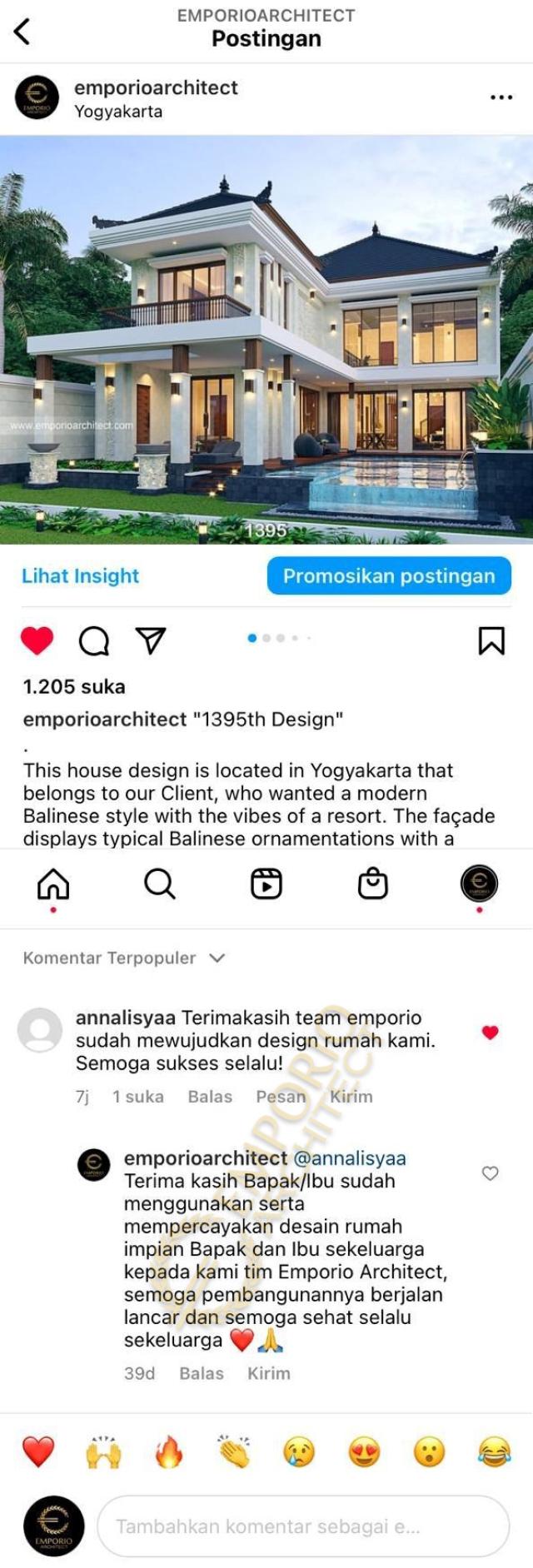 Testimonial Mrs. ANNA 1395 Villa Bali House 2 Floors Design - Yogyakarta