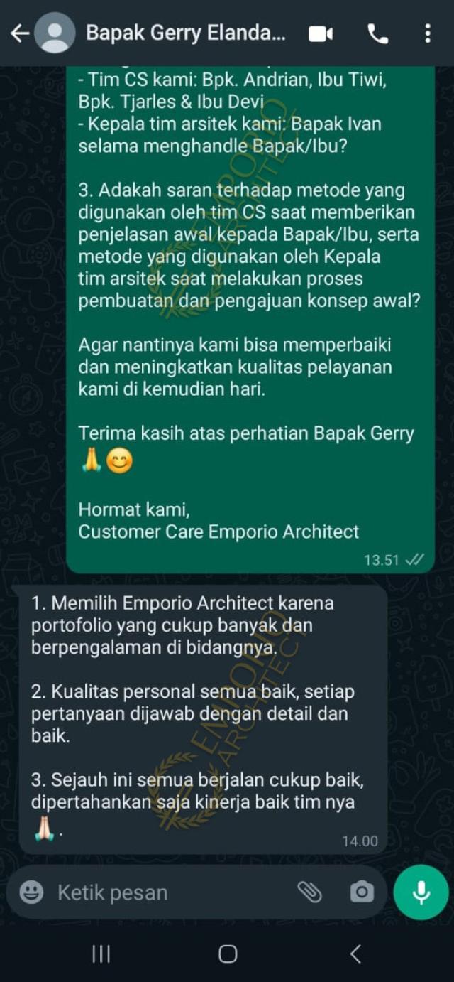 Testimonial Mr. GRR 1723 Modern Villa 3 Floors Design - Ungasan, Badung, Bali