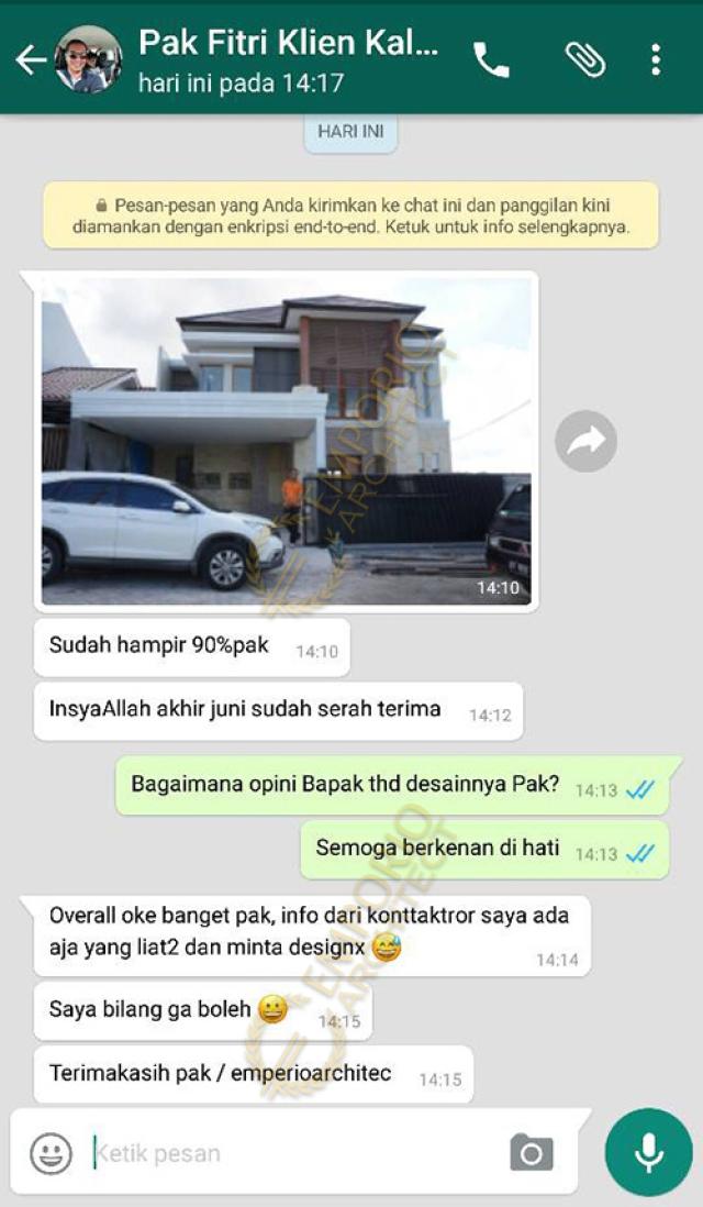Testimonial Mr. Fitri Hendarto Villa Bali House 2 Floors Design - Bontang, Kalimantan Timur