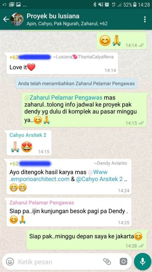 Testimonial Mrs. Lusiana Villa Bali House 3 Floors Design - Jakarta