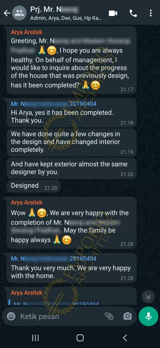 Testimonial Desain Rumah Villa Bali 3 Lantai Mr. N