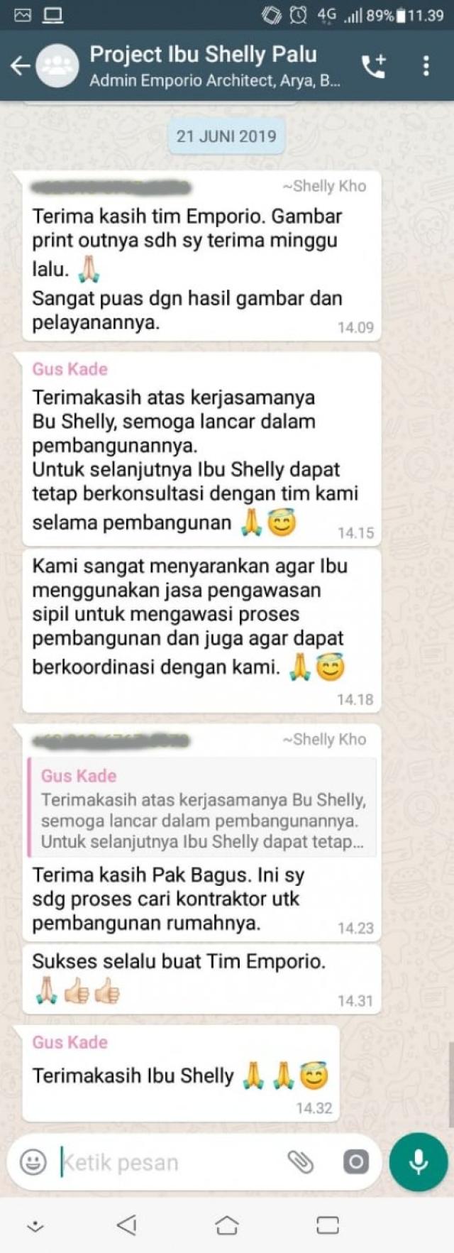 Testimonial Desain Rumah Villa Bali 1 Lantai Ibu Shelly