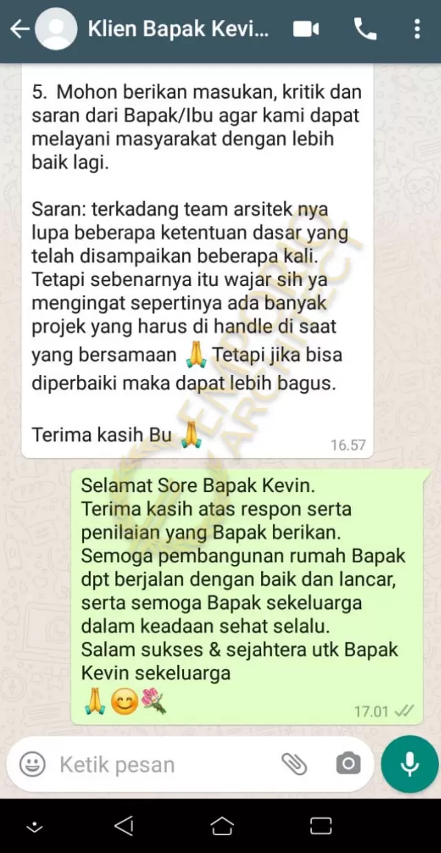 Testimonial Desain Rumah Modern 2 Lantai Bapak Kevin