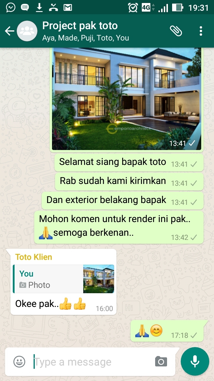 Testimonial Desain Rumah Modern 2 Lantai Bapak Toto