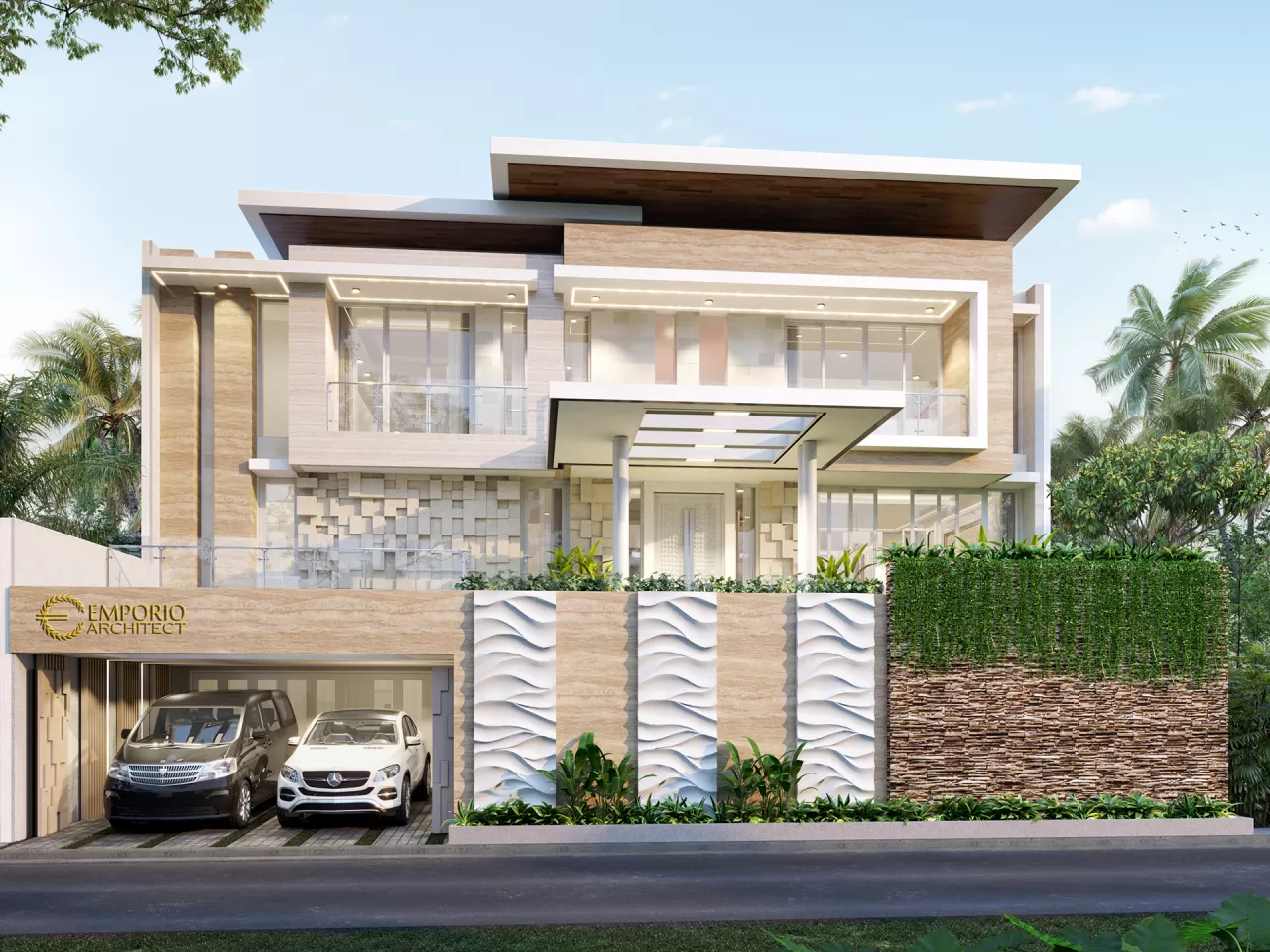 Desain Rumah Modern 2.5 Lantai Ibu Purie di Bandung, Jawa Barat