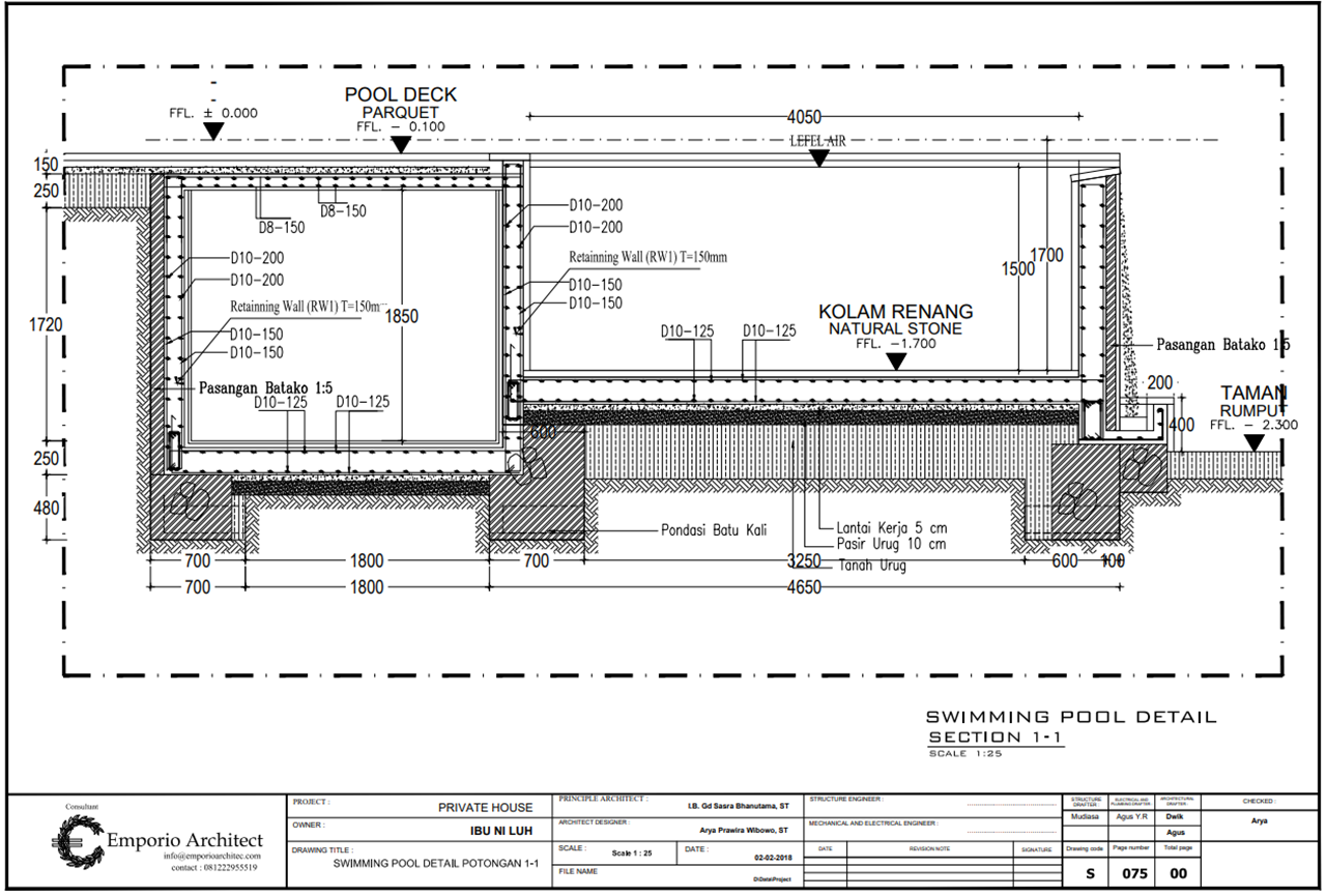 swimming pool layout