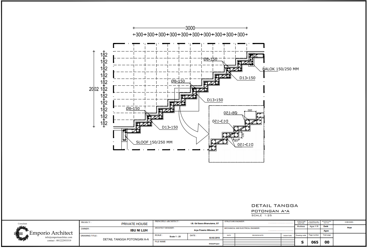 stairs plan details of each floor