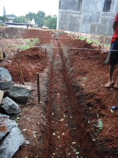 Pembuatan galian Pondasi Batu kali