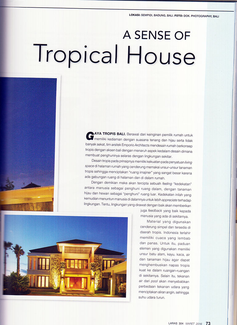 Ulasan Media Majalah Laras - A Sense of Tropical House 3