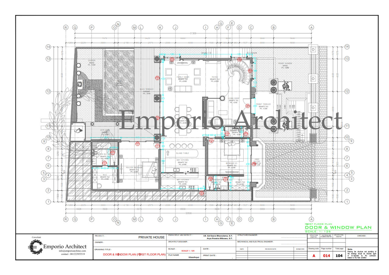 Denah Rencana Kusen Pintu & Jendela
