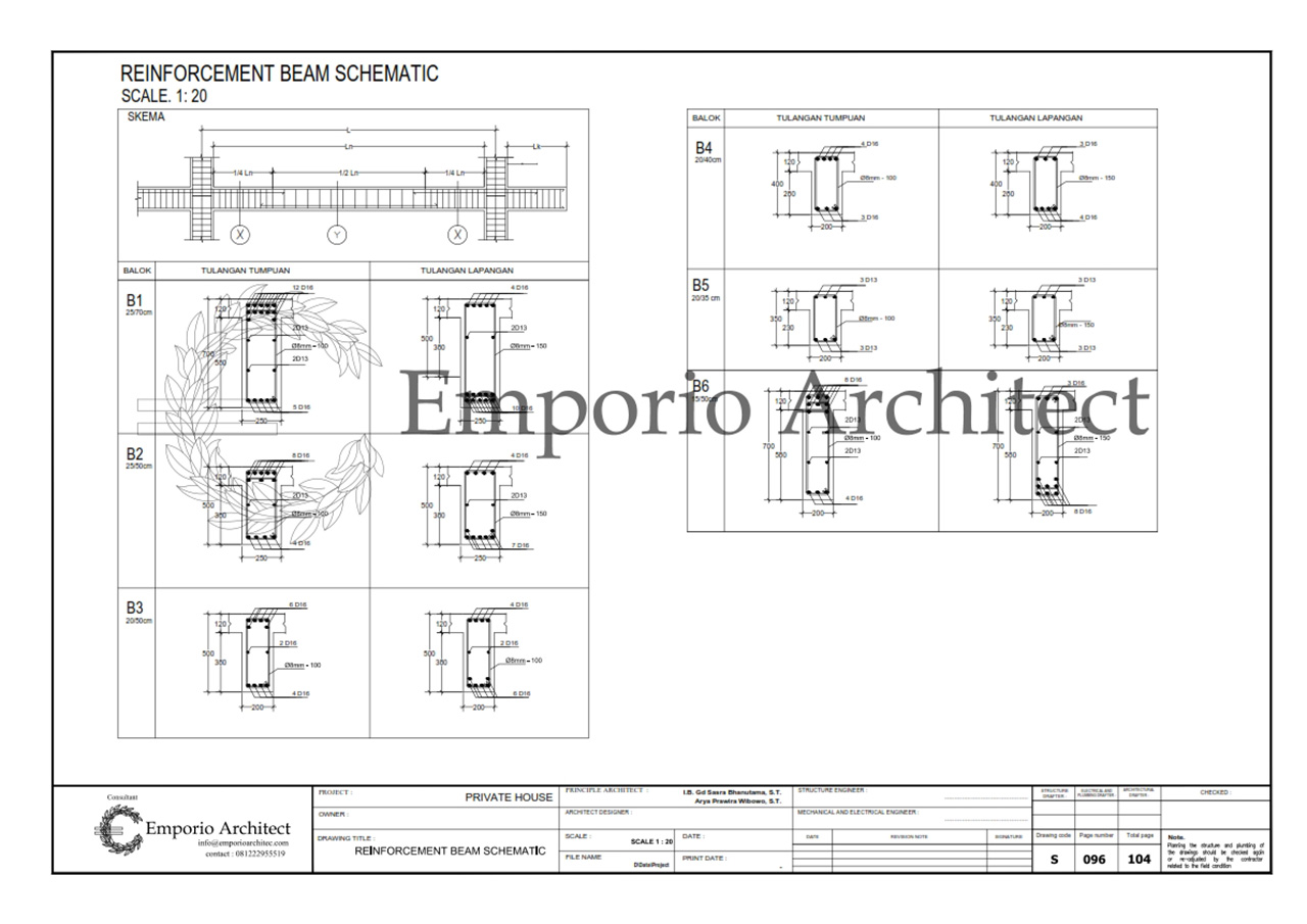 Detail Penulangan Balok