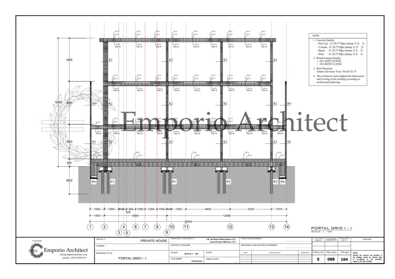 Portal Grid X (1 portal arah melintang)