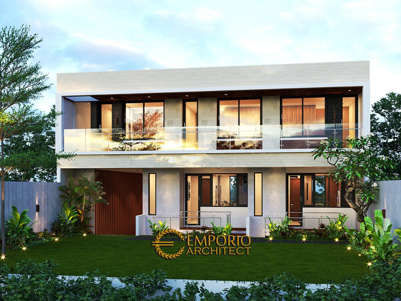 Desain Tampak Belakang 1 Apartemen Modern 3 Lantai Ibu Fei-Fei di Bandung, Jawa Barat 4