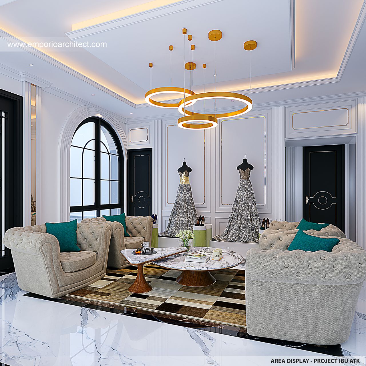 Desain Area Display Butik Klasik Modern 3 Lantai Ibu ATK di Tangerang ...