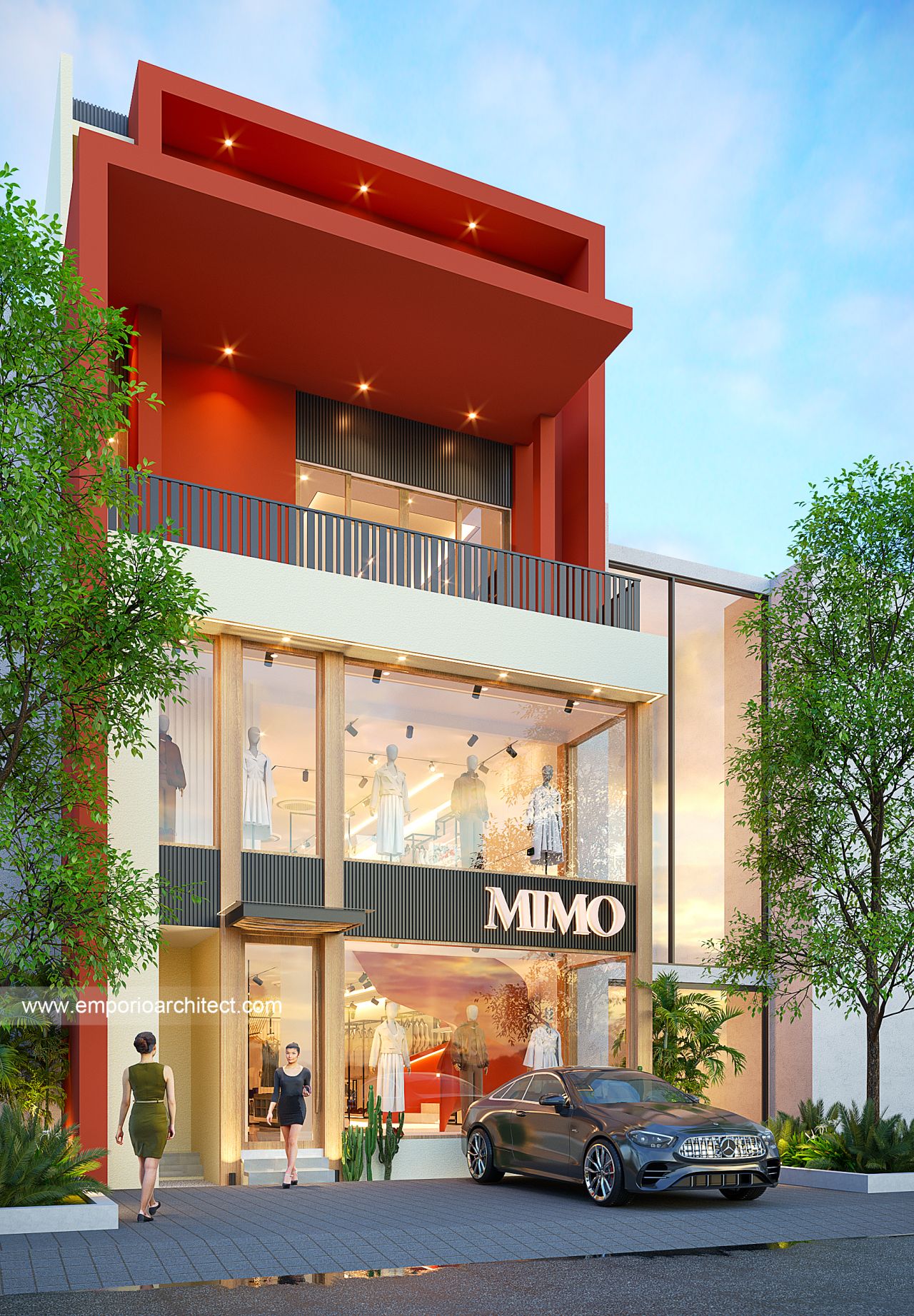 Desain Butik Modern 4 Lantai Ibu IWT 2080 di Bali