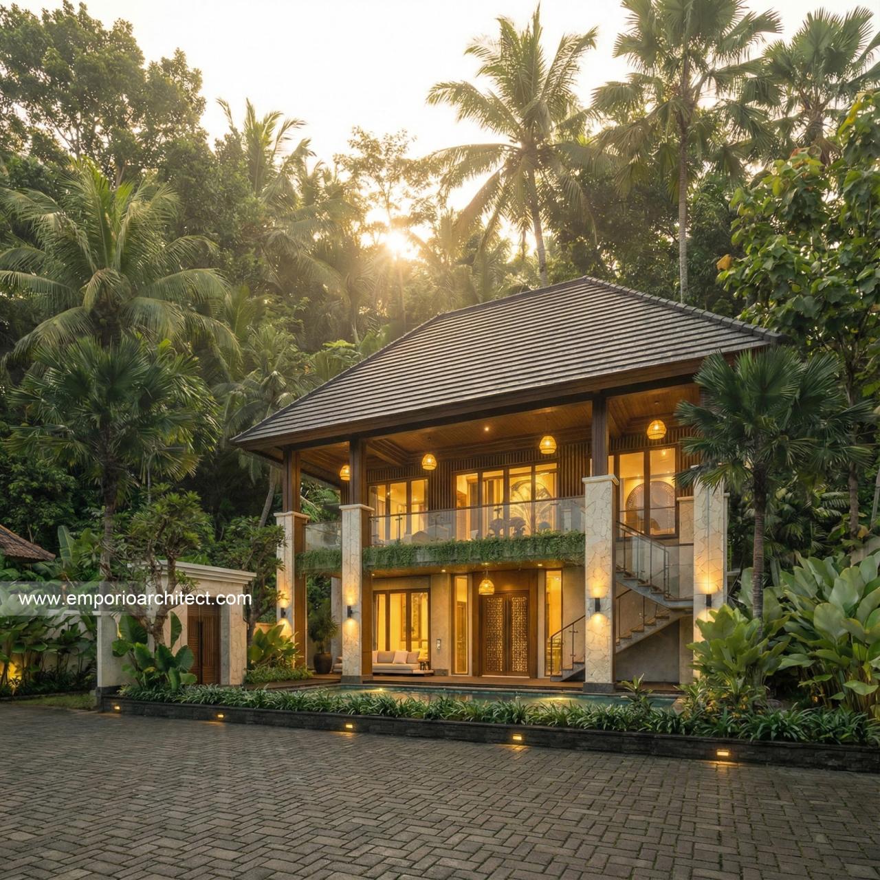 Image Mr. AN 2243 Villa Bali Modern Guest House 2 Floors Design - Padang