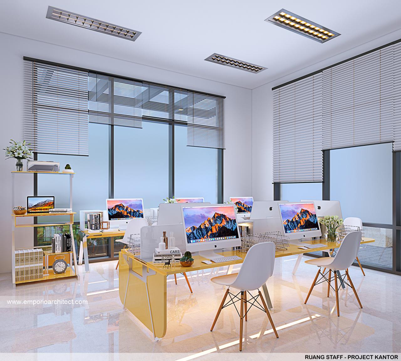 PT. AKJI Modern Office 2 Floors Design - Yogyakarta 22161 - Interior Design