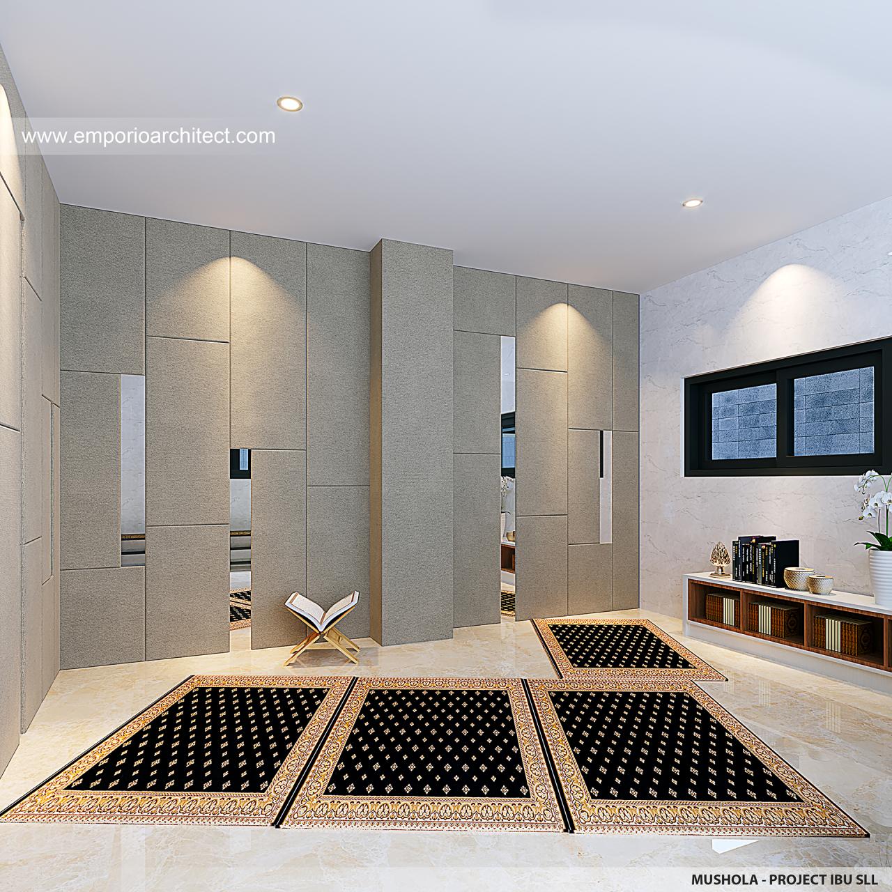 Desain Mushola Kantor Modern 4 Lantai Ibu SLL di Jakarta - #