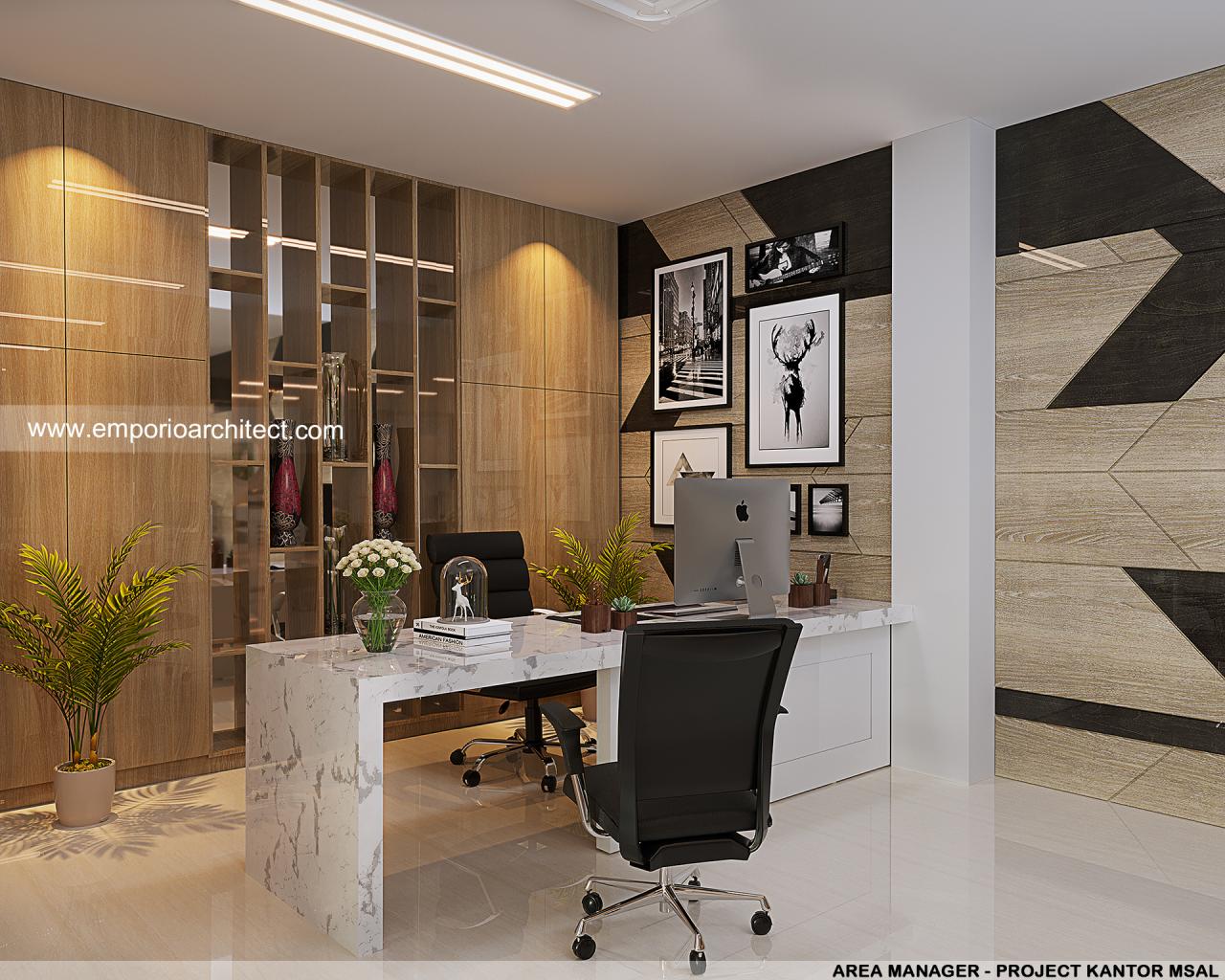 Desain Area Manager Kantor Modern 5 Lantai MSAL di Jakarta - #