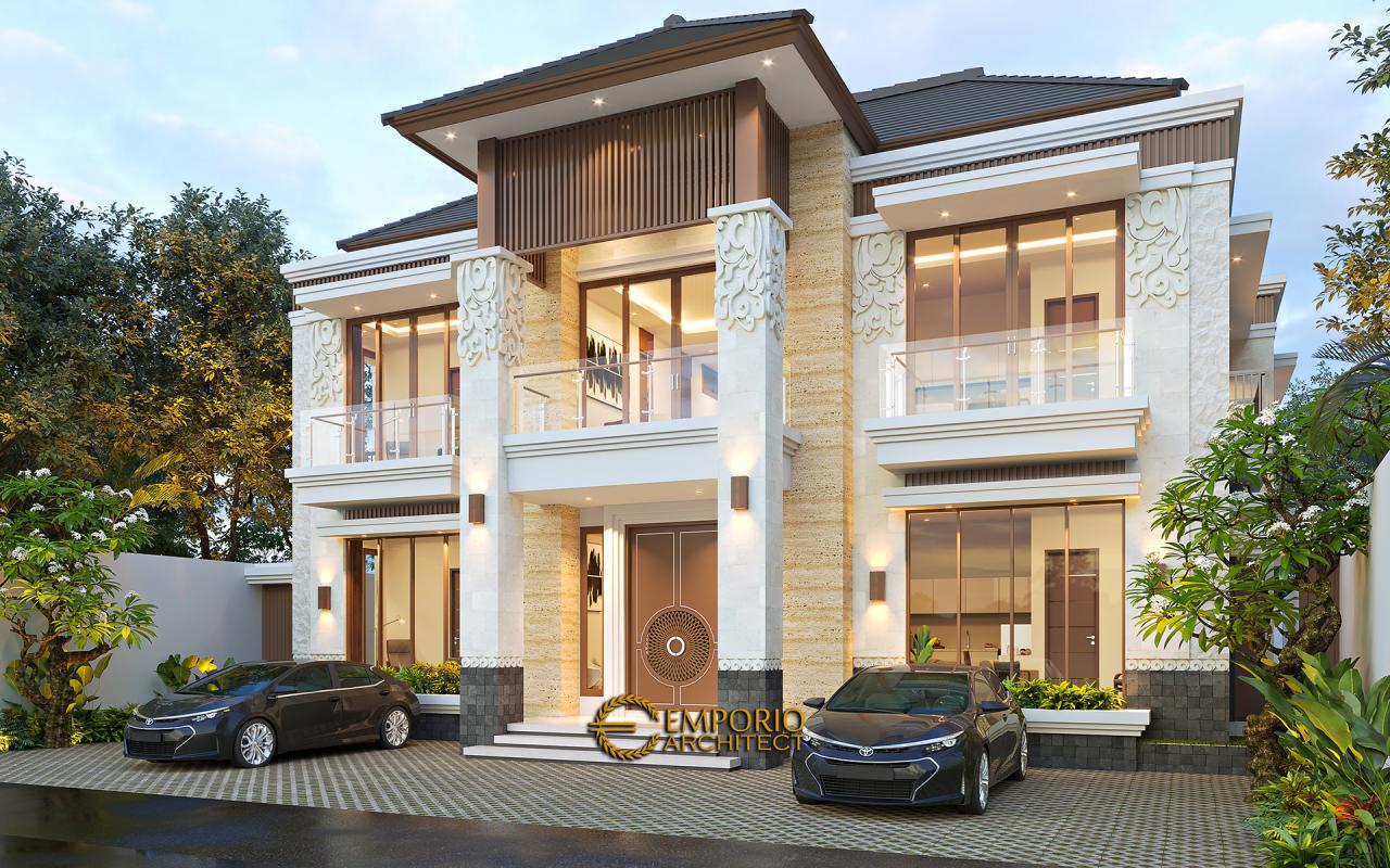Desain Kost Villa Bali 2 Lantai Ibu Olive di Bali - Tampak Depan 1