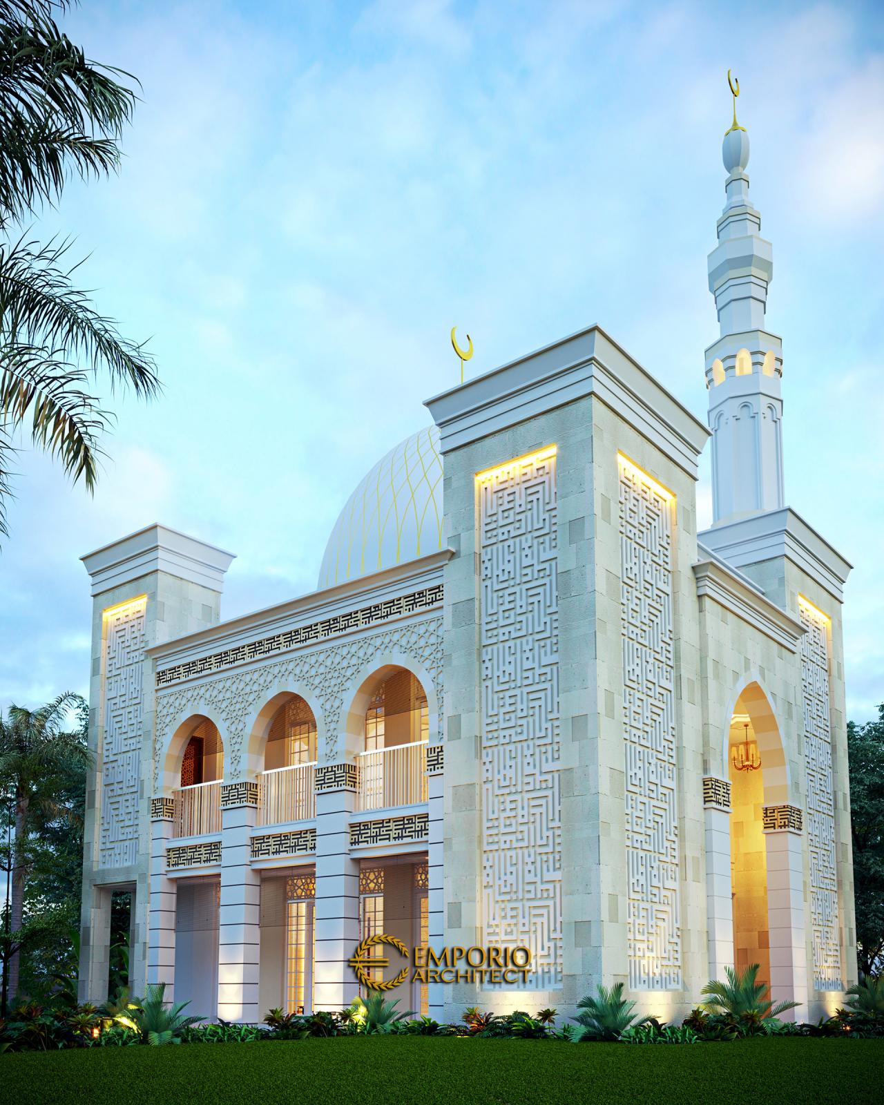 Desain Masjid Classic 2 Lantai Riyadhuul Ulum di Jakarta
