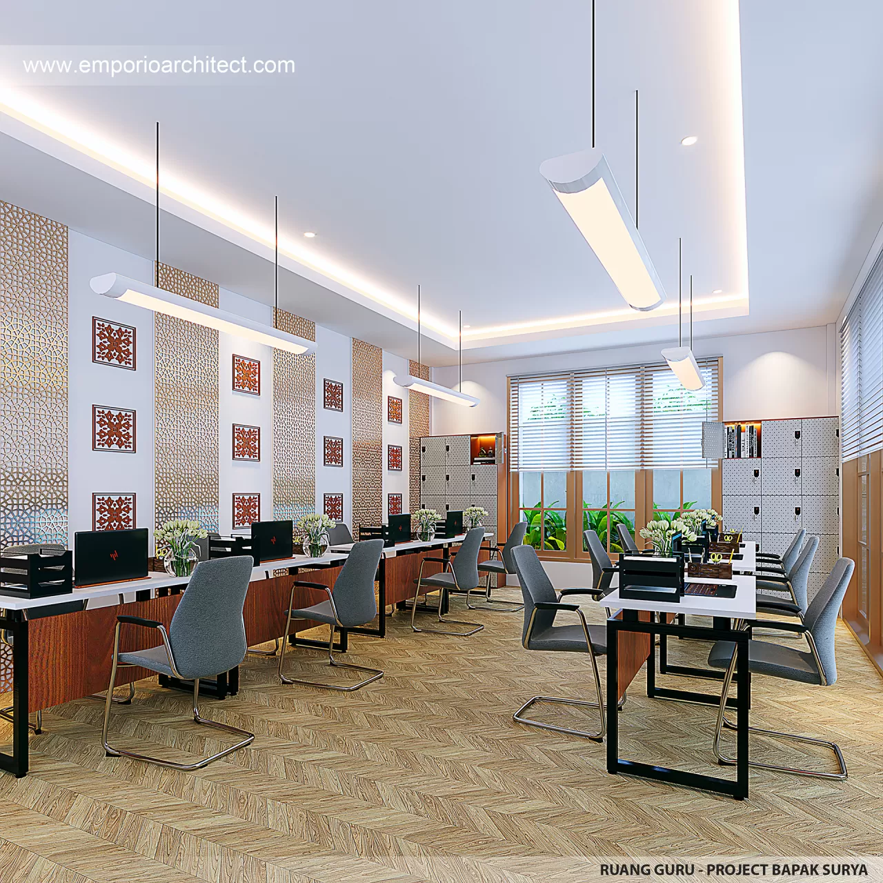Desain Ruang Guru Pondok Pesantren Mediteran 2 Lantai Bapak SRY di Lembang, Bandung 30090