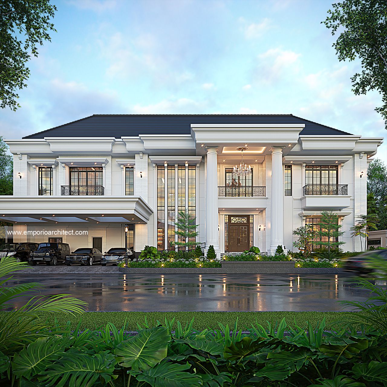 Gambar Desain Rumah Klasik 2 Lantai PT. SAL di  Pontianak