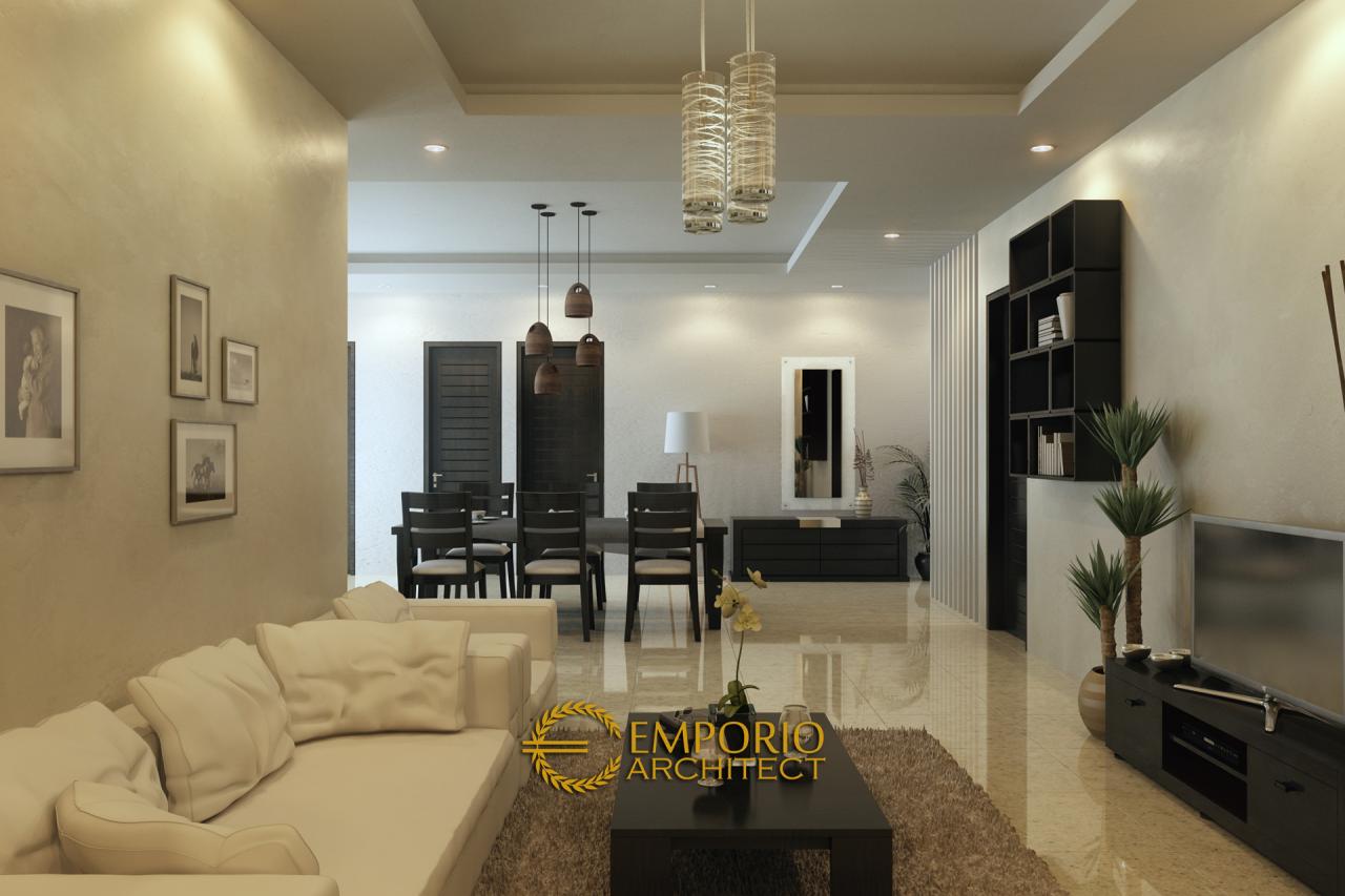 Desain Ruang Keluarga Rumah Villa Bali 1 Lantai Bapak Ferry di Papua 3