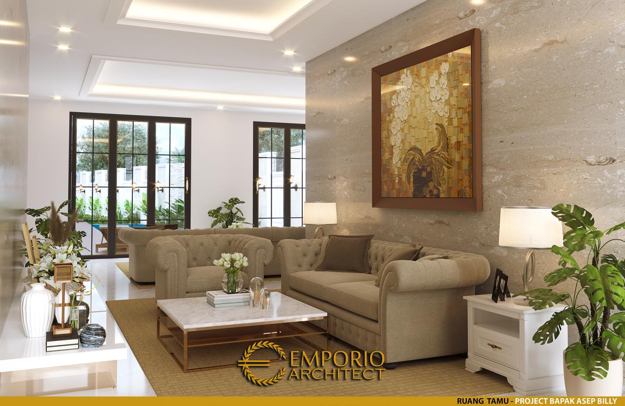 Desain Ruang Tamu Rumah Classic 1 Lantai Bapak Asep Billy di Pangandaran, Jawa Barat 3