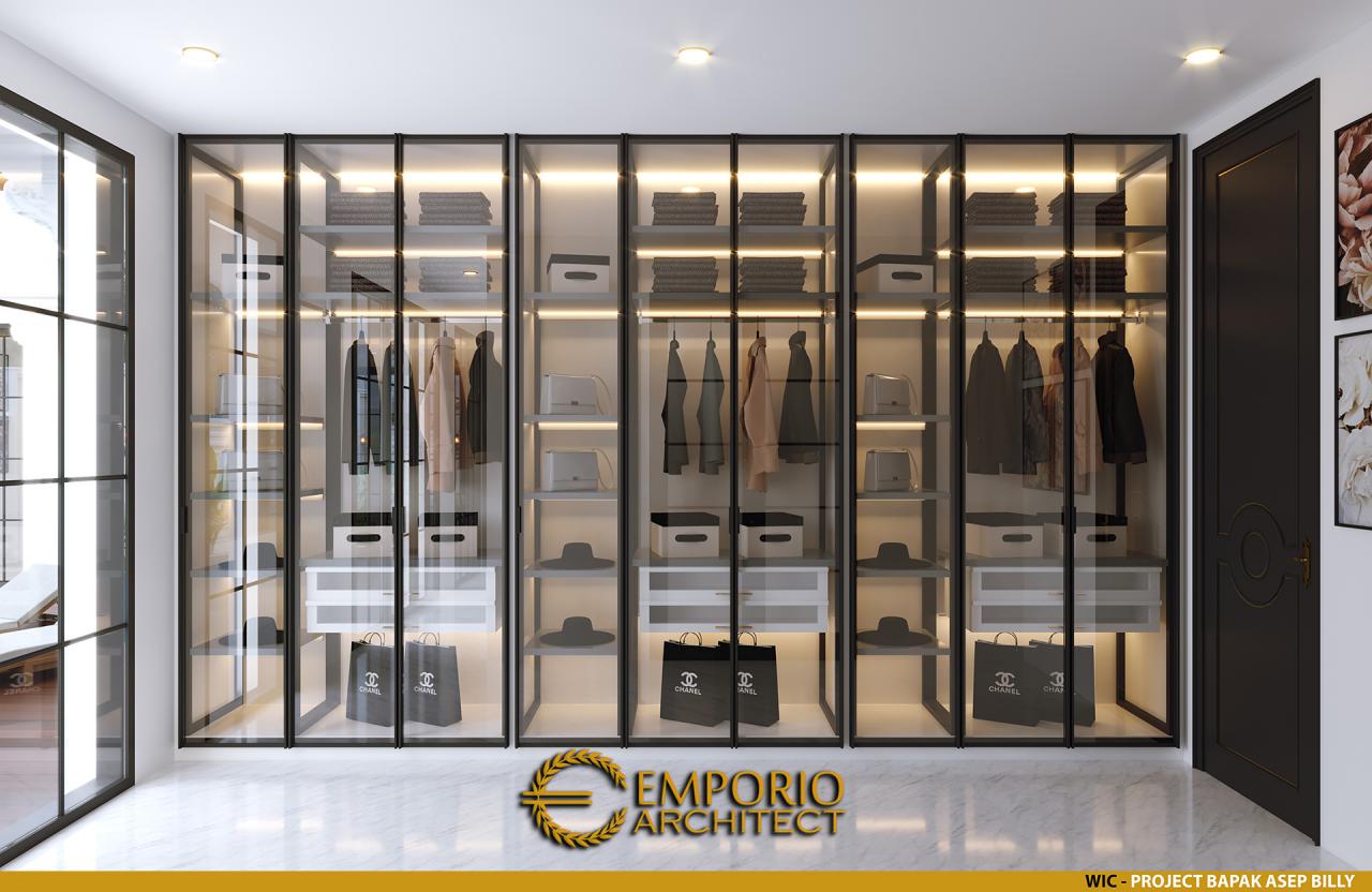 Desain Walk In Closet Rumah Classic 1 Lantai Bapak Asep Billy di Pangandaran, Jawa Barat 12