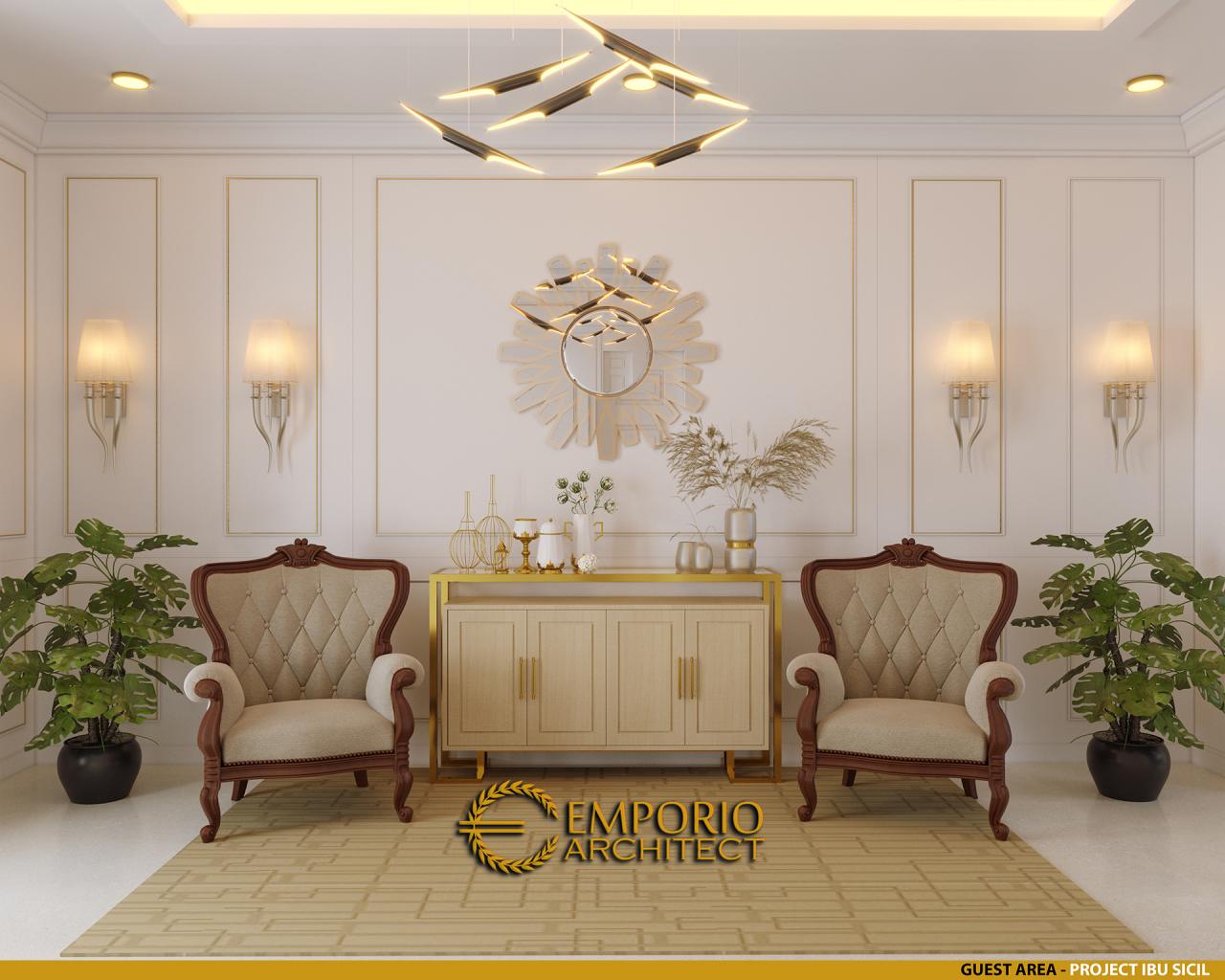 Desain Ruang Tamu Rumah Classic 2 Lantai Ibu Sicil di Jakarta Selatan 5