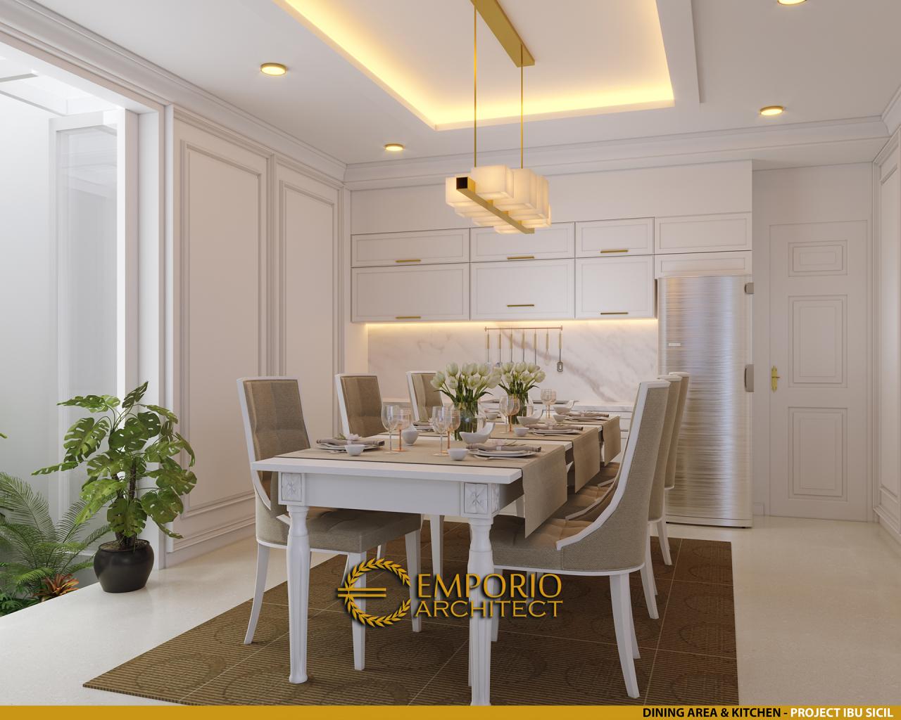 Desain Ruang Makan Rumah Classic 2 Lantai Ibu Sicil di Jakarta Selatan 7