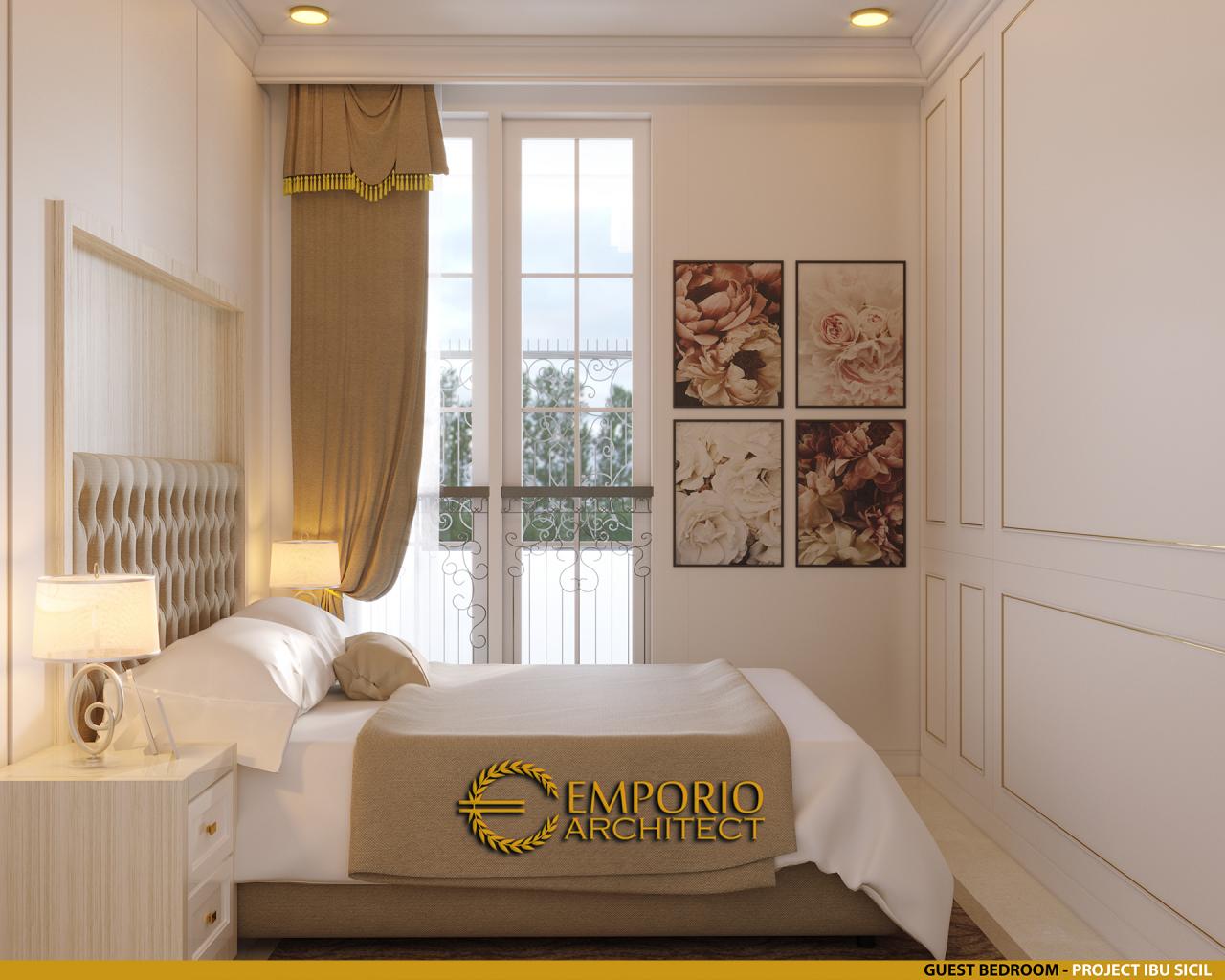 Desain Kamar Tidur Tamu Rumah Classic 2 Lantai Ibu Sicil di Jakarta Selatan 8