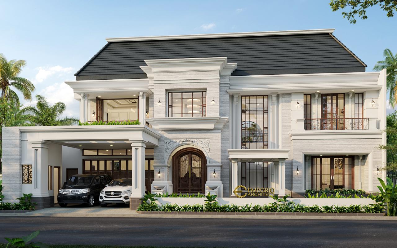 Desain Rumah Classic 2 Lantai Ibu Desnita - Denah Rumah Klasik Modern 2 Lantai