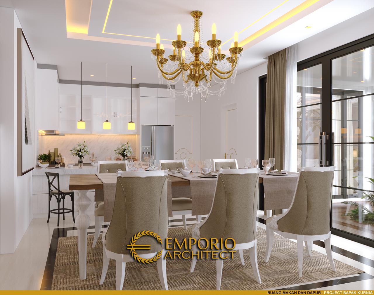 Desain Ruang Makan dan Dapur Rumah Classic 2 Lantai Bapak Kurnia di Jakarta 9