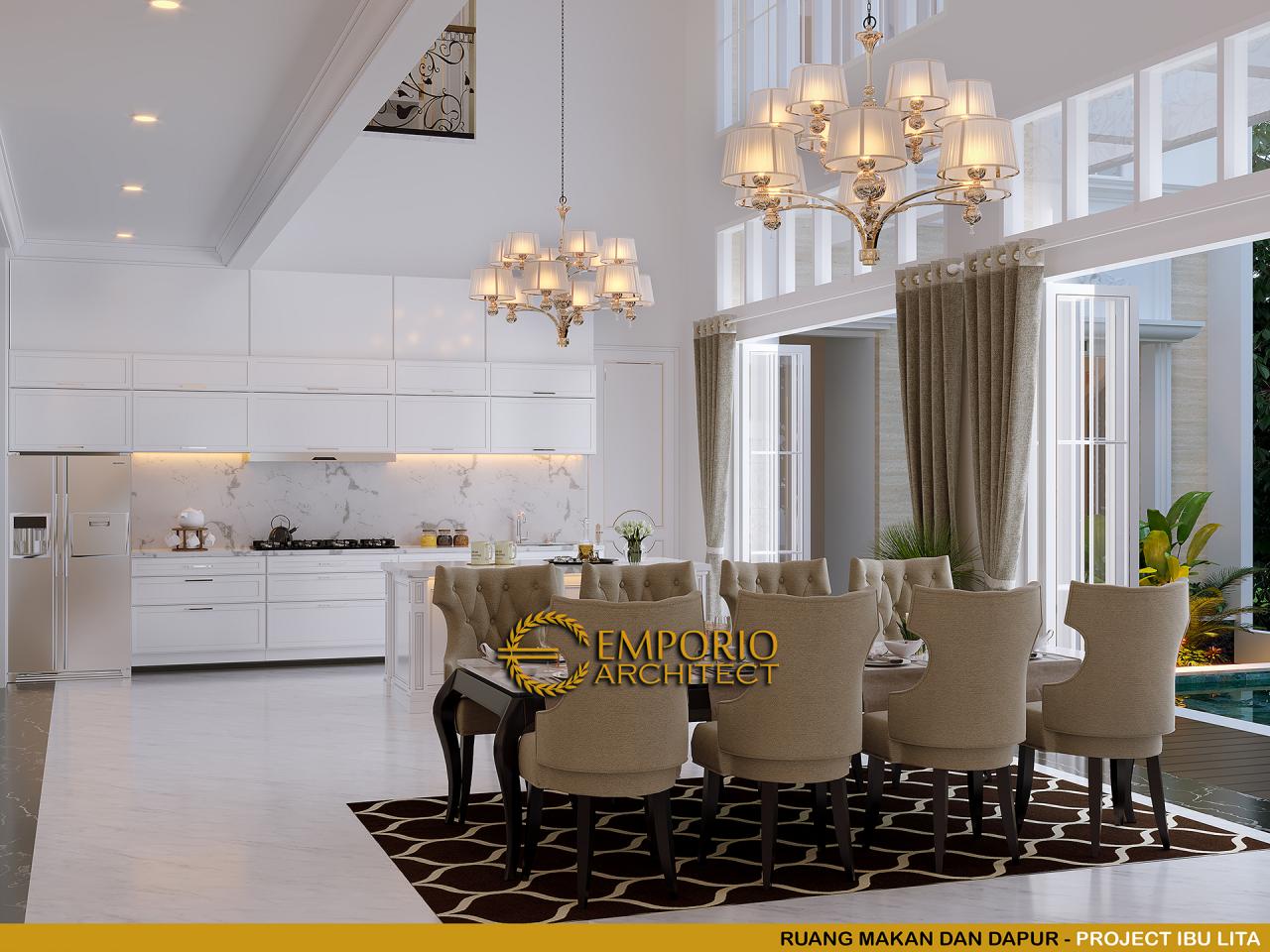 Desain Ruang Makan dan Dapur Rumah Classic 2 Lantai Ibu Lita di Cibubur, Jakarta Timur 13