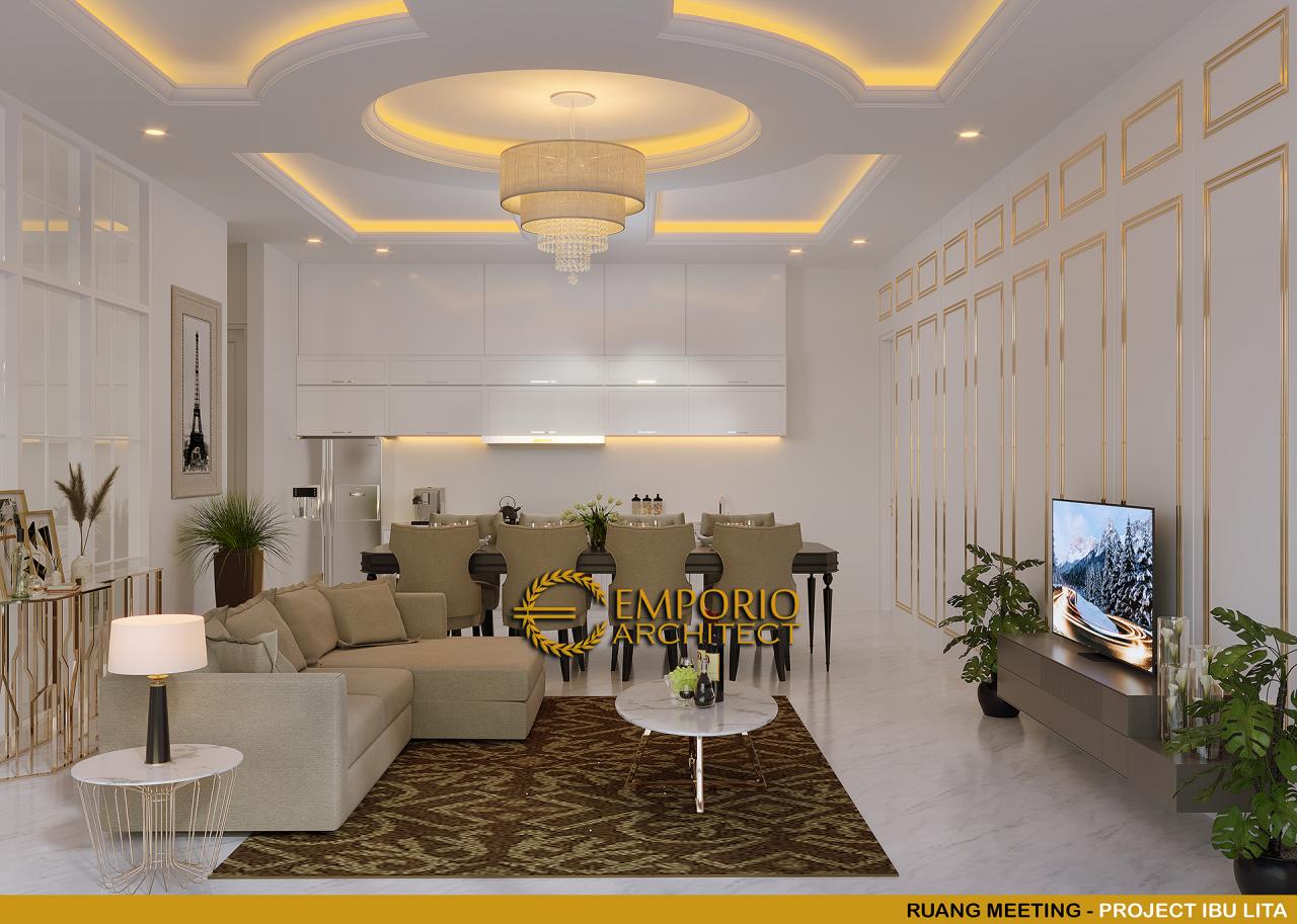 Desain Ruang Meeting Rumah Classic 2 Lantai Ibu Lita di Cibubur, Jakarta Timur 15