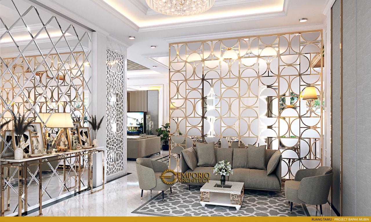 Desain Ruang Tamu Rumah Classic 2 Lantai Bapak Mubin di Bengkulu 3