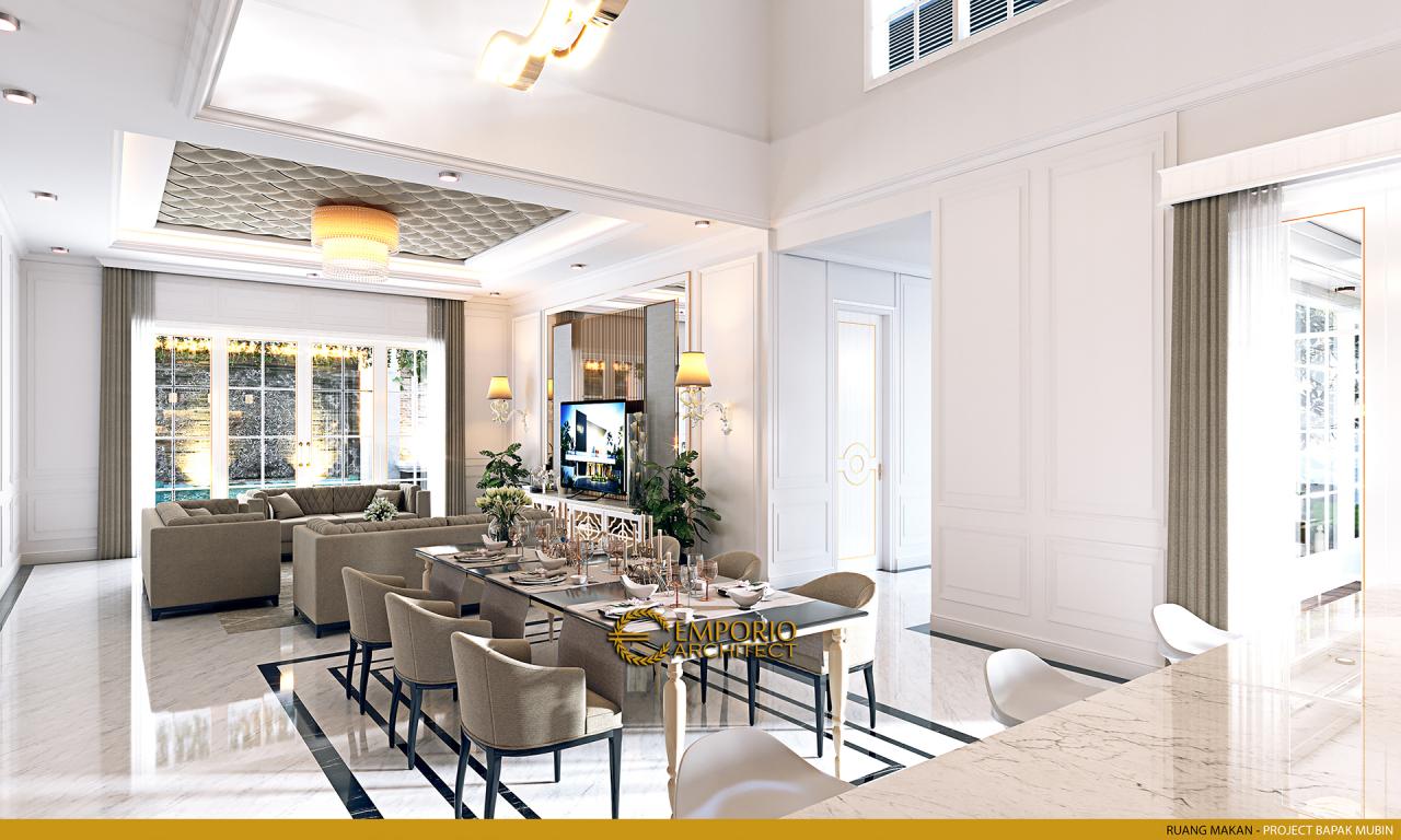 Desain Ruang Makan Rumah Classic 2 Lantai Bapak Mubin di Bengkulu 4