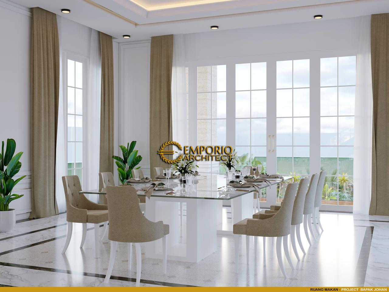 Desain Ruang Makan Rumah Classic 2 Lantai Bapak Johan di Manado, Sulawesi Utara 14