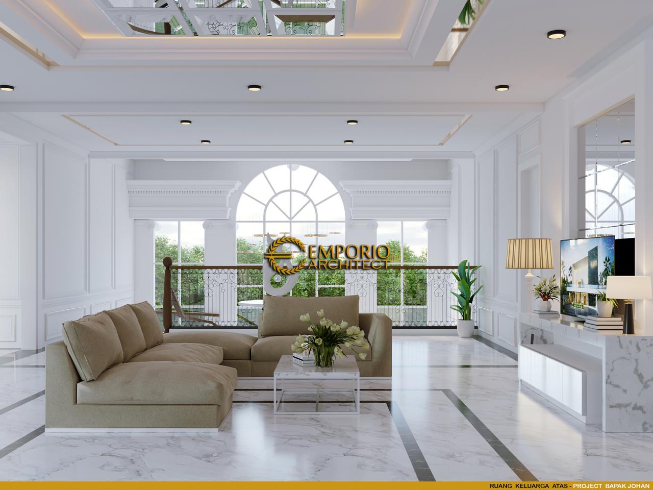 Desain Ruang Keluarga Atas Rumah Classic 2 Lantai Bapak Johan di Manado, Sulawesi Utara 20