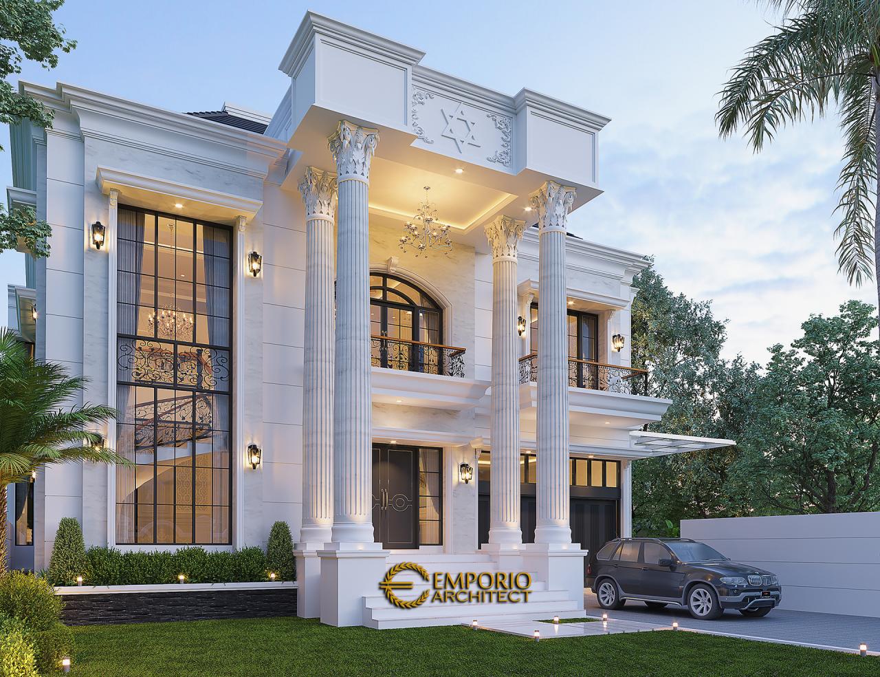 Desain Rumah Classic 2 Lantai Ibu Rehuel di Papua - Tampak Depan 1