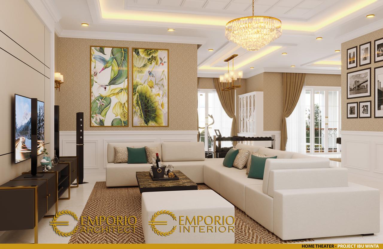 Desain Home Theater 1 Rumah Classic 2 Lantai Ibu Winta di Jakarta 6