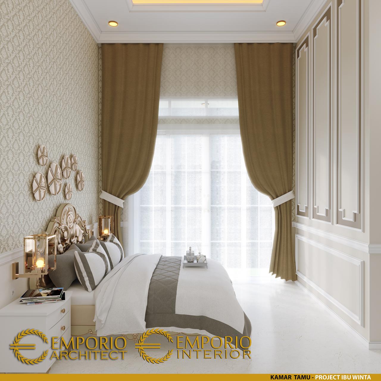 Desain Kamar Tidur Tamu 2 Rumah Classic 2 Lantai Ibu Winta di Jakarta 11