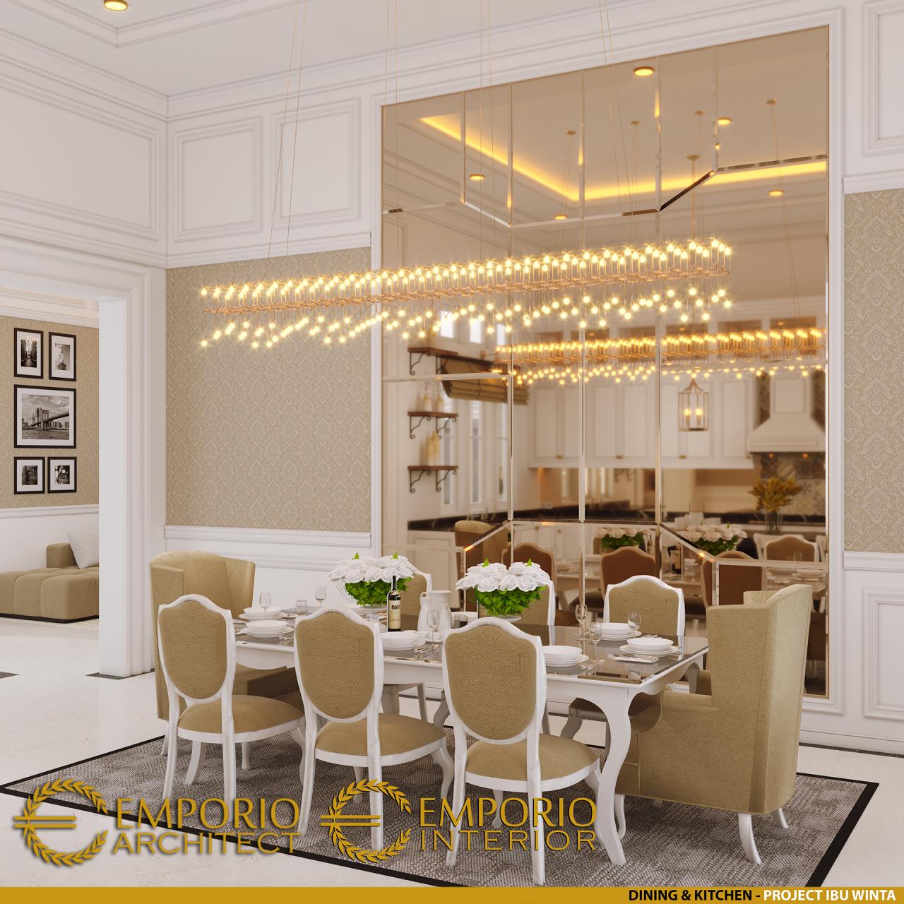 Desain Ruang Makan dan Dapur 3 Rumah Classic 2 Lantai Ibu Winta di Jakarta 15