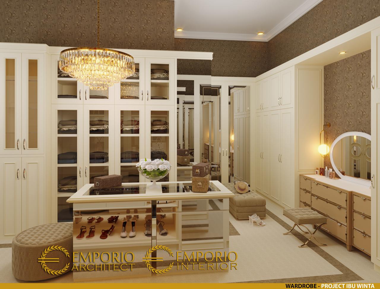 Desain Wardrobe 2 Rumah Classic 2 Lantai Ibu Winta di Jakarta 17