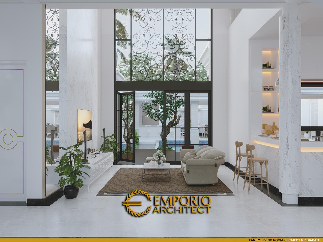 Desain Ruang Keluarga Rumah Classic 2 Lantai Mr. Diabate di Senegal 7