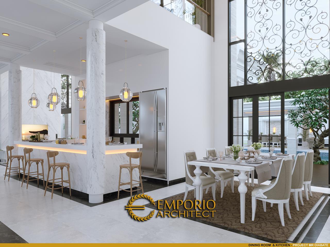 Desain Ruang Makan dan Dapur Rumah Classic 2 Lantai Mr. Diabate di Senegal 8